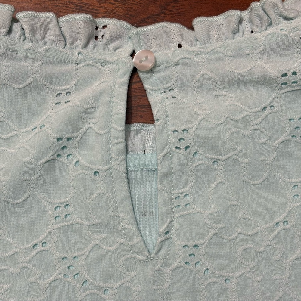 Women’s Sleeveless Stretchy Lace Top - Mint SZ M - Picture 11 of 11